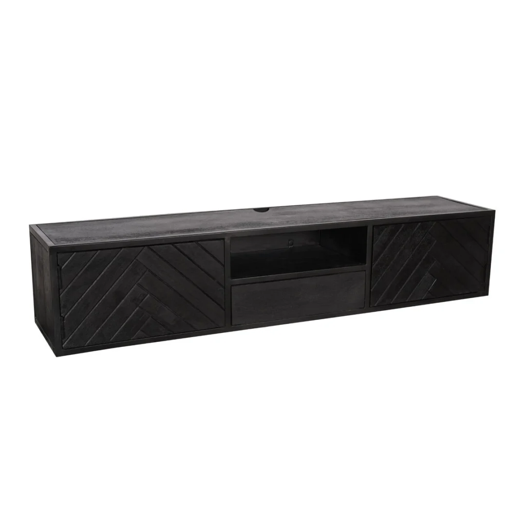 TV-meubel Brunsin Zwart 160 cm - Afbeelding 5