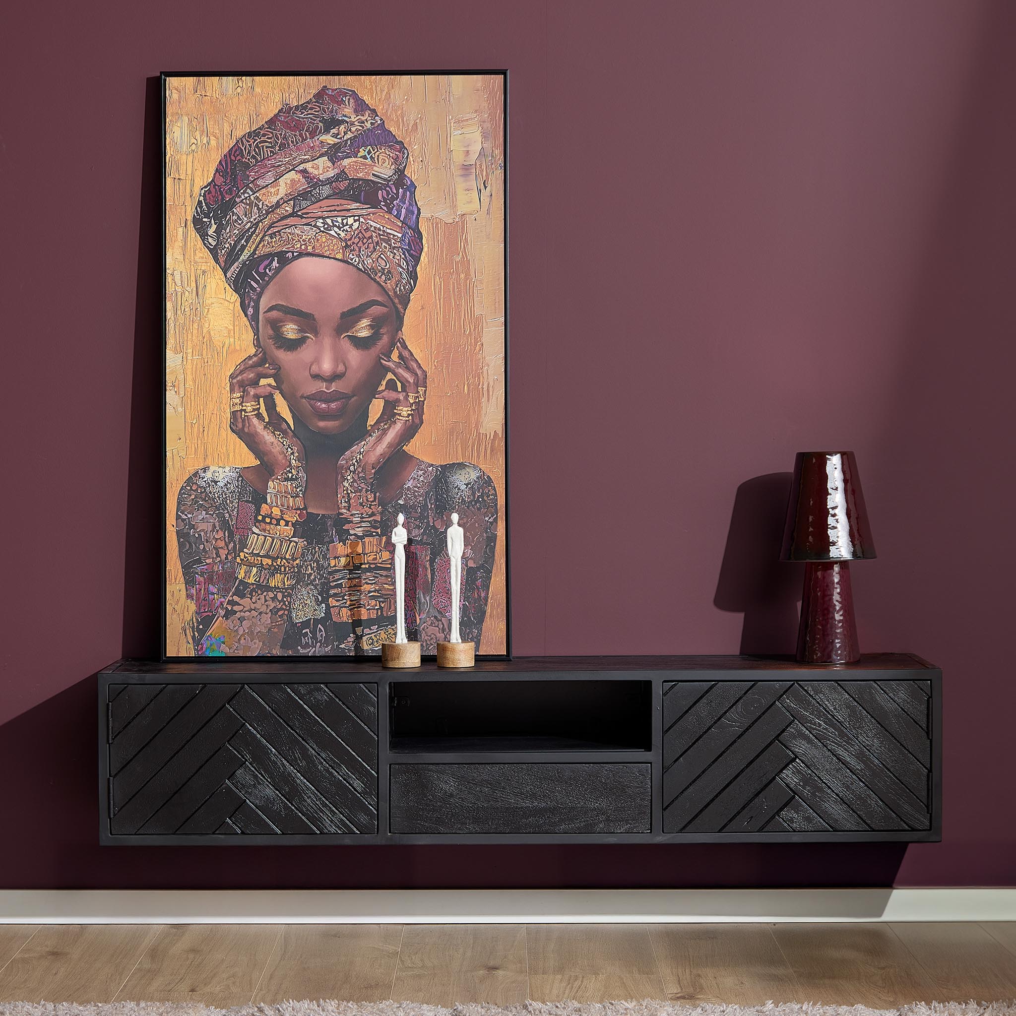 TV-meubel Brunsin Zwart 160 cm - Afbeelding 7