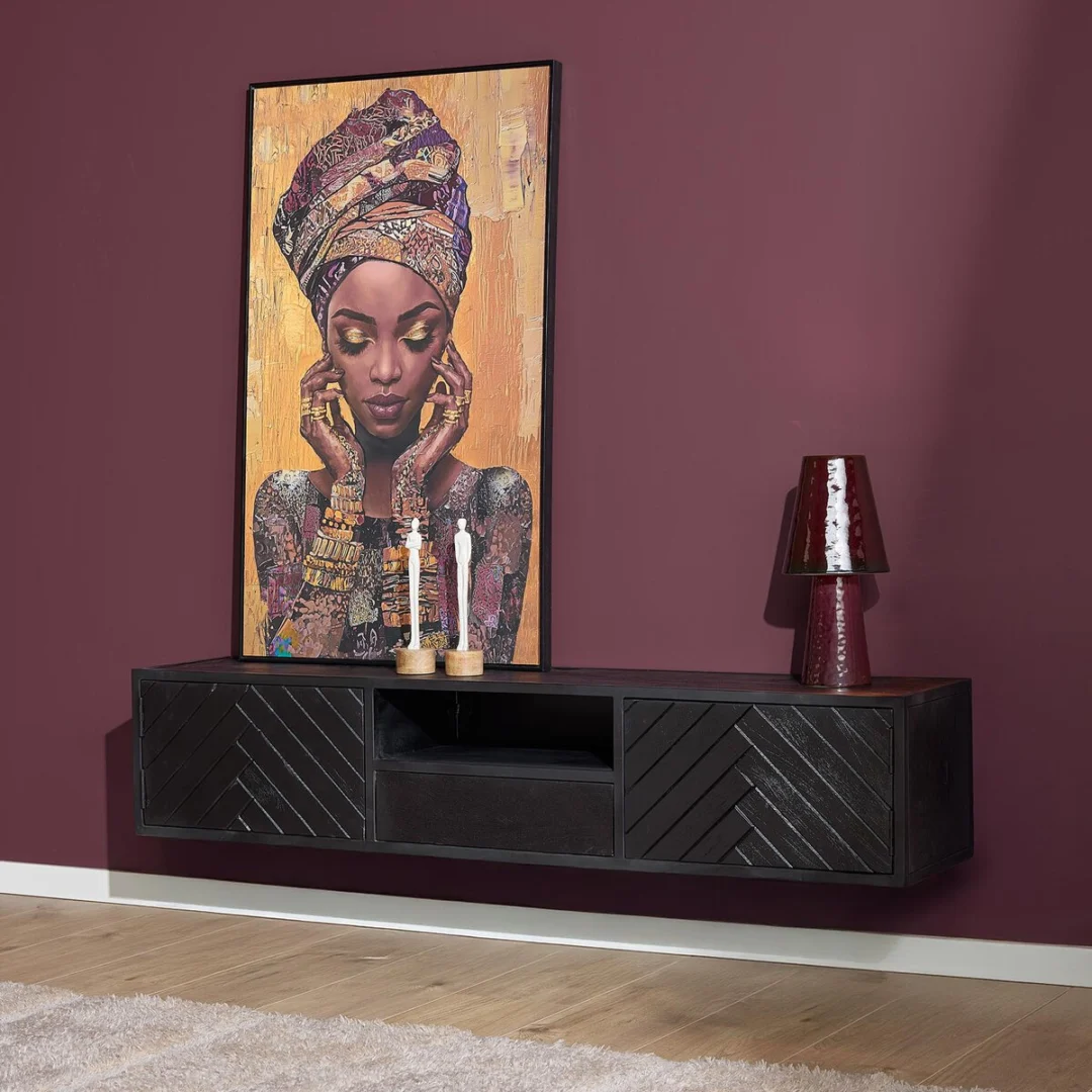 TV-meubel Brunsin Zwart 160 cm - Afbeelding 8