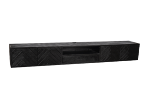 TV-meubel Trarnino Zwart 280 cm