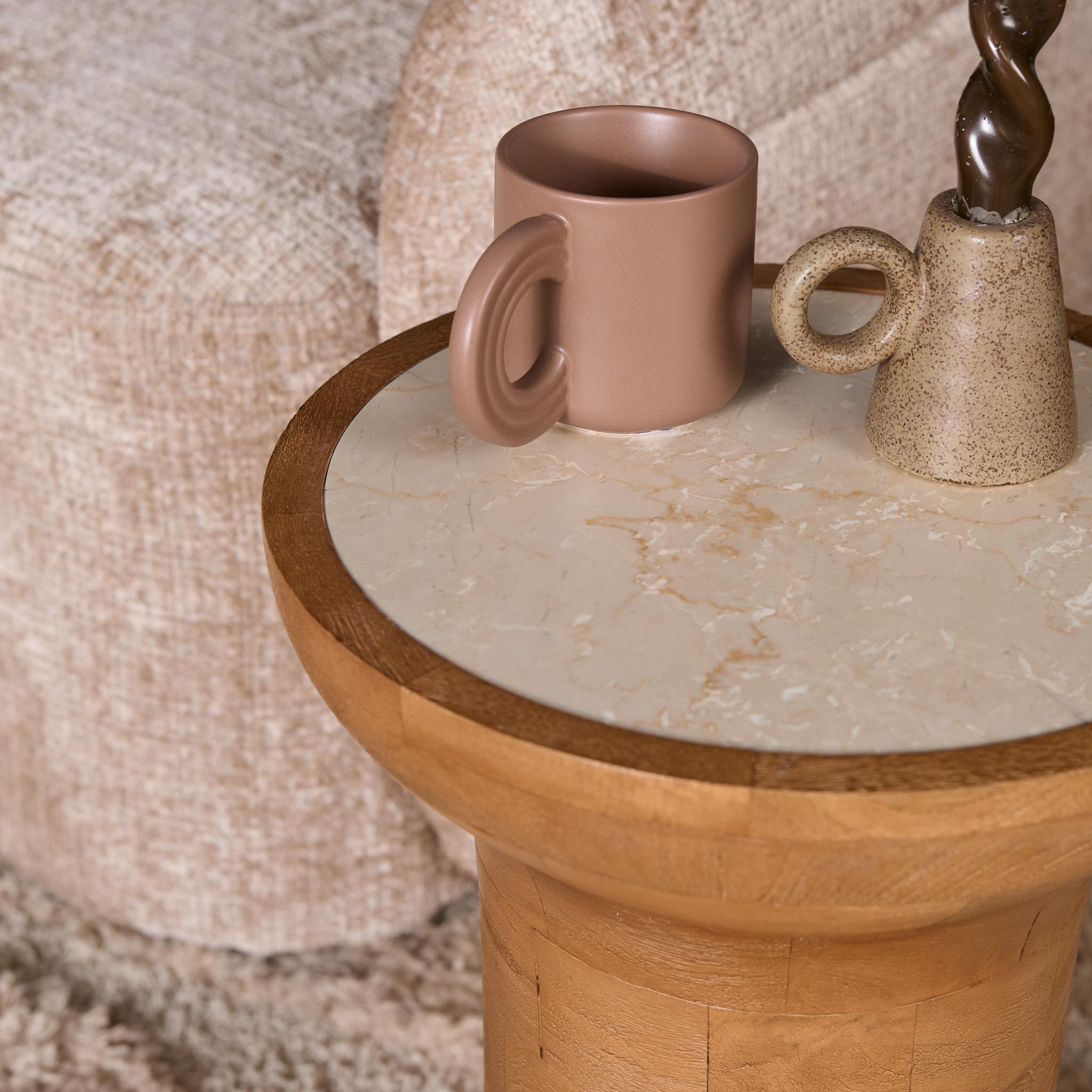Bijzettafel Trisos Naturel 33 cm - Afbeelding 2