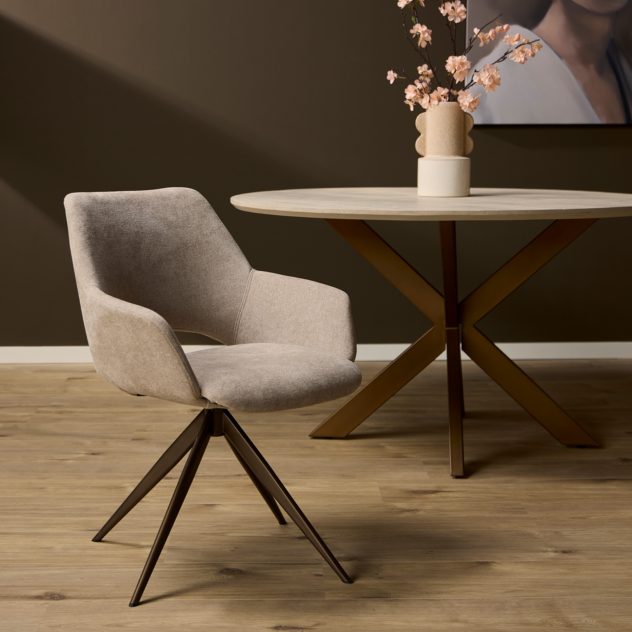 Eetkamerstoel Stinnand Beige