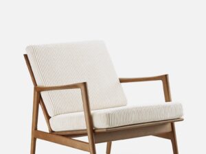 Loungestoel Kokel Hout Crème