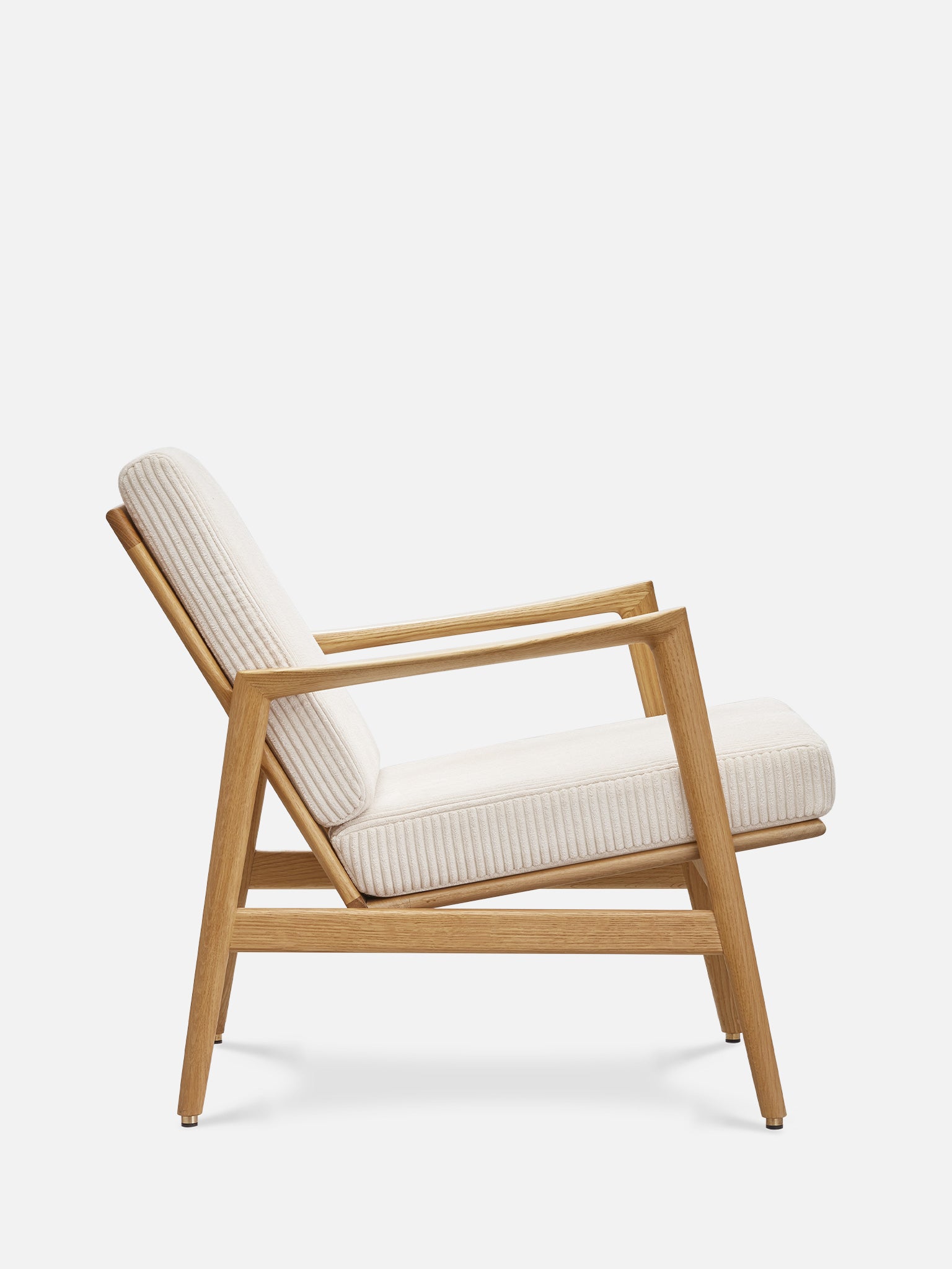 Loungestoel Kokel Hout Crème - Afbeelding 2