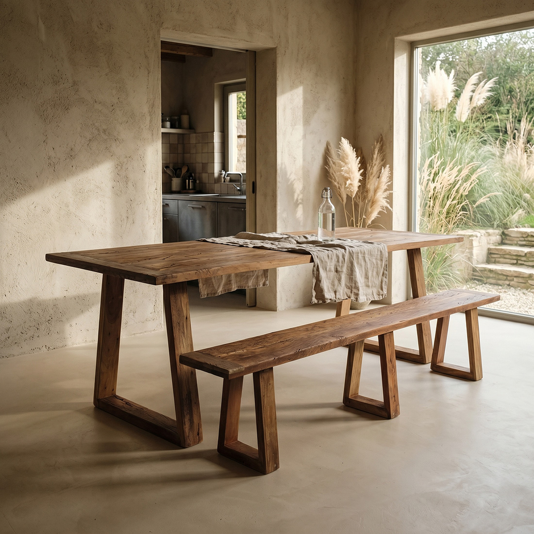 Eettafel Caalter Hout 180 cm - Afbeelding 8