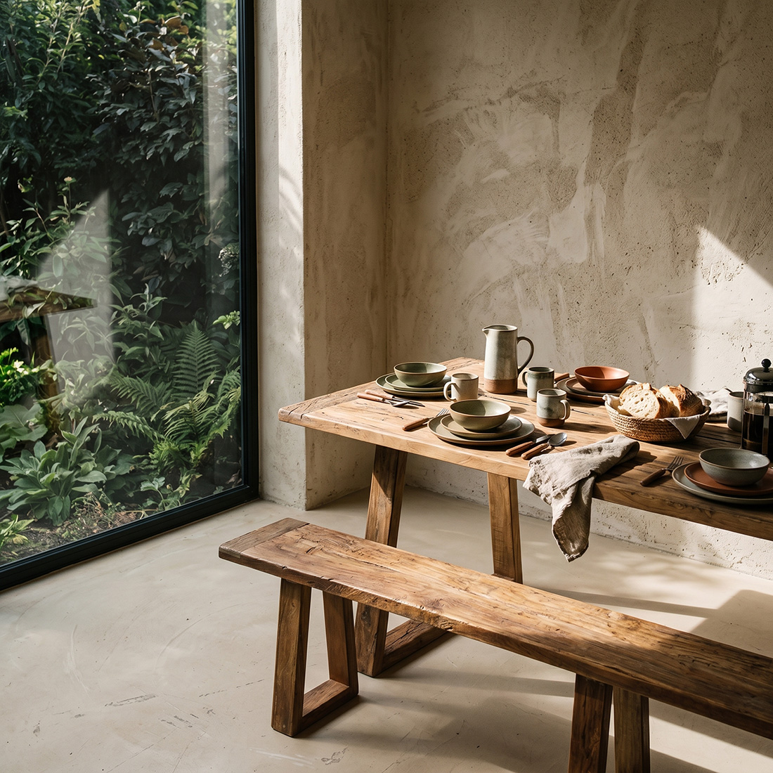 Eettafel Caalter Hout 180 cm - Afbeelding 9