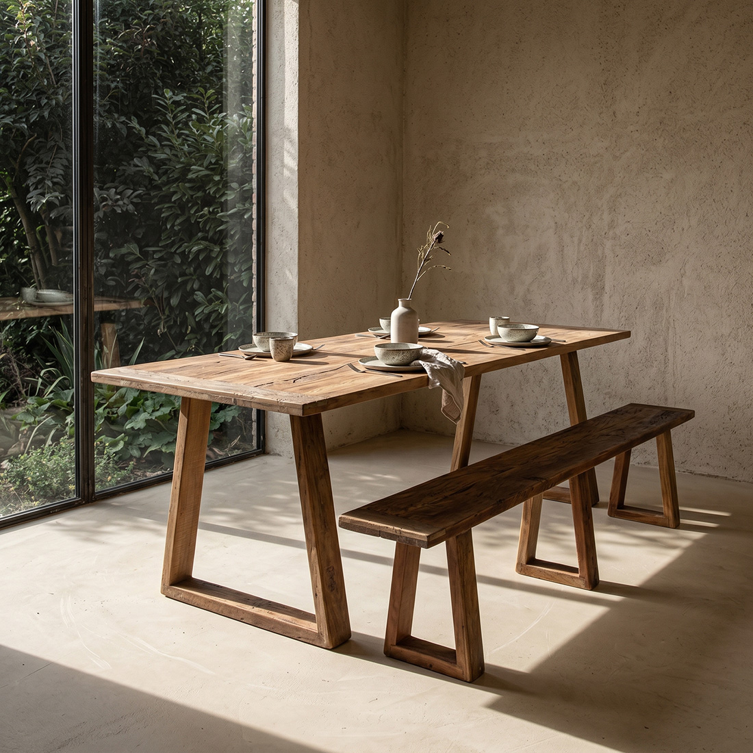 Eettafel Caalter Hout 180 cm - Afbeelding 10