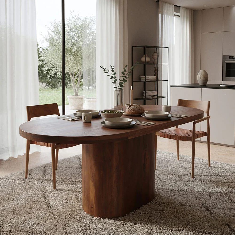 Eettafel Haantesta Mangohout 180 cm - Afbeelding 4