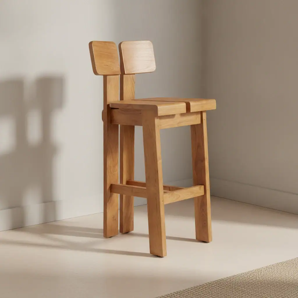 Barkruk Hillonte Teak Naturel