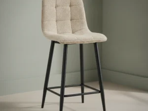 Barkruk Isvellora boucl√© taupe