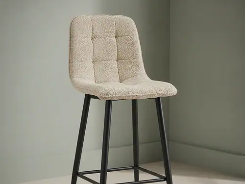 Barkruk Isvellora boucl√© taupe