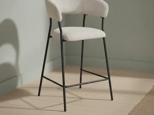 Barkruk Jorvenaro boucl√© taupe