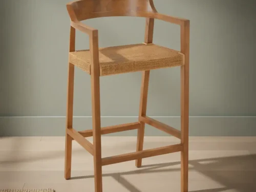 Barkruk Maatesta Teak Bruin