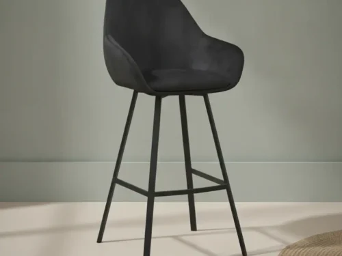 Barkruk Meillesta Velvet Zwart