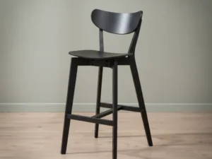 Barkruk Naurnonte Hout Zwart