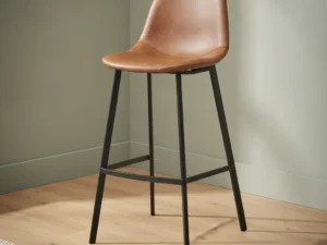 Barkruk Nikko Kunstleer Cognac