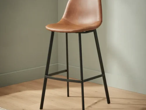 Barkruk Nikko Kunstleer Cognac