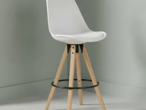 Barkruk Nisora Kunstleer Wit