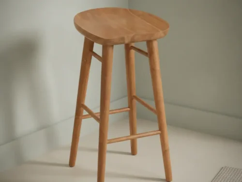 Barkruk Traallek Teak Naturel