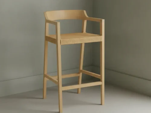 Barkruk Treiskona Teak Naturel