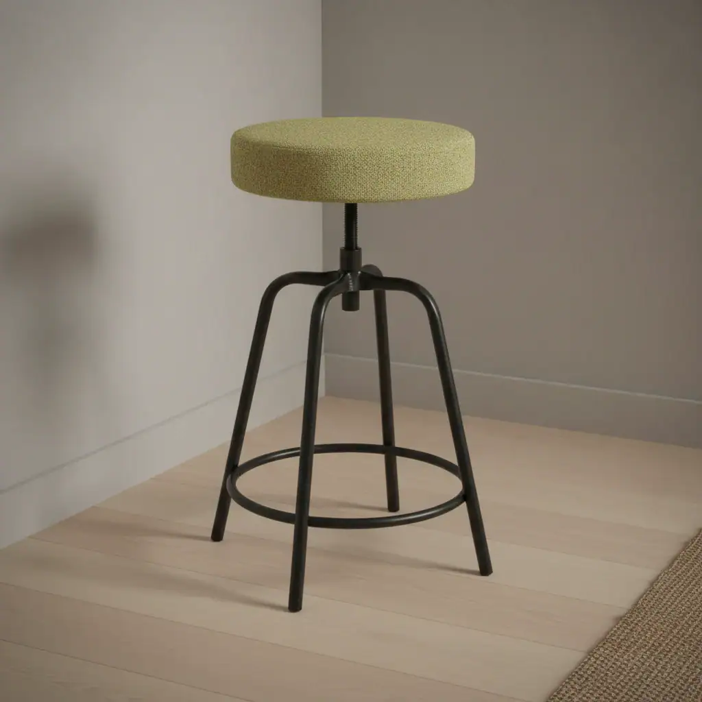 Barkruk Trostura Bouclé Mosterdgeel