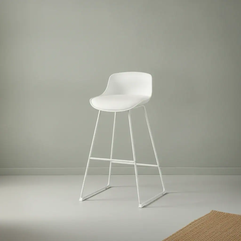 Barkruk Truvello Kunstleer Wit