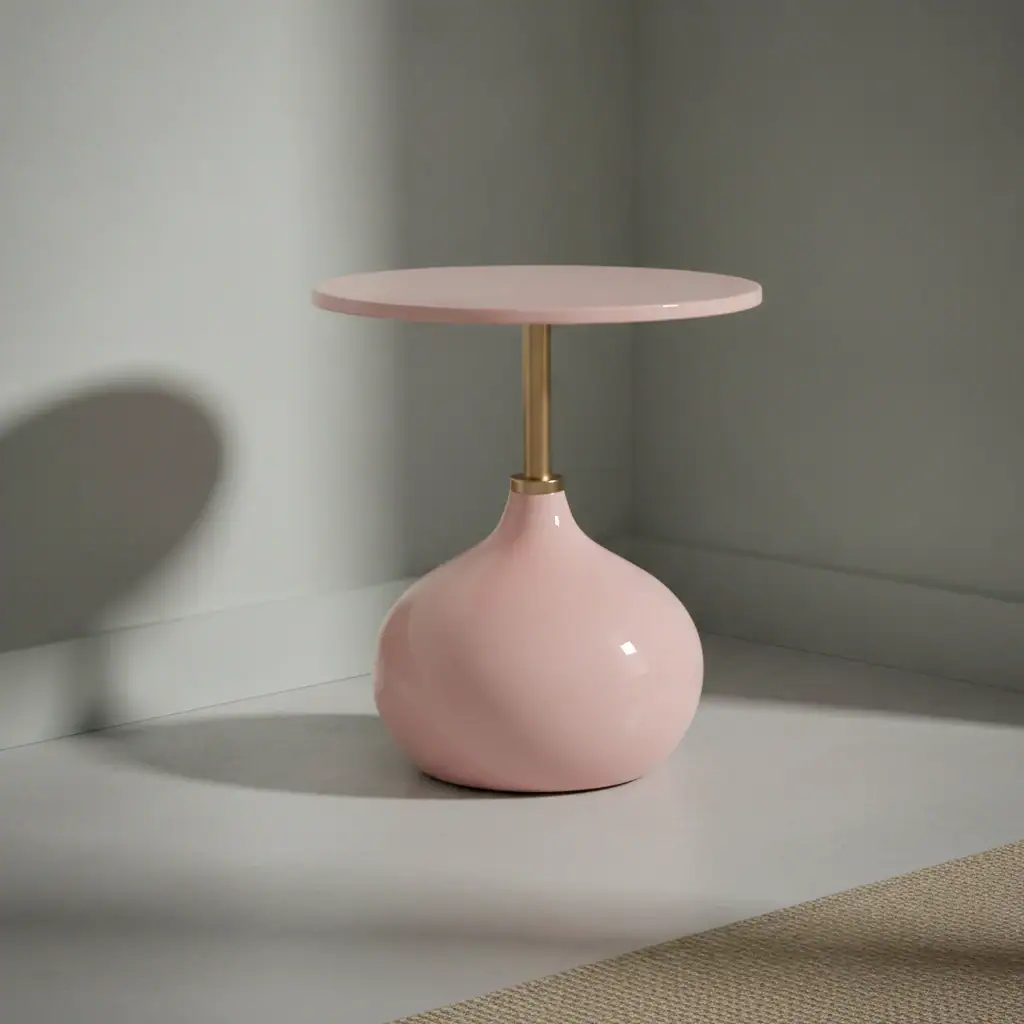 Bijzettafel Braldena Roze Ø46 cm