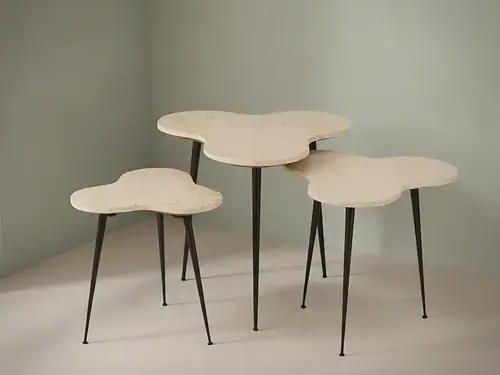 Bijzettafel Deendona Marmer 61 cm - Set van 3