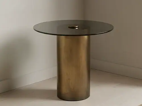 Bijzettafel Elvenluna zwart brons 51 x 51 cm vierkant