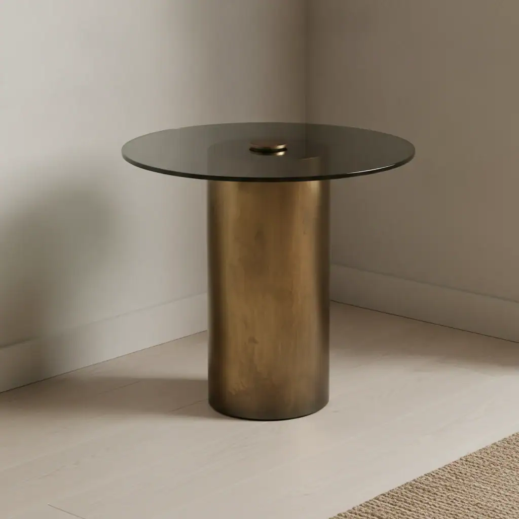 Bijzettafel Elvenluna zwart brons 51 x 51 cm vierkant