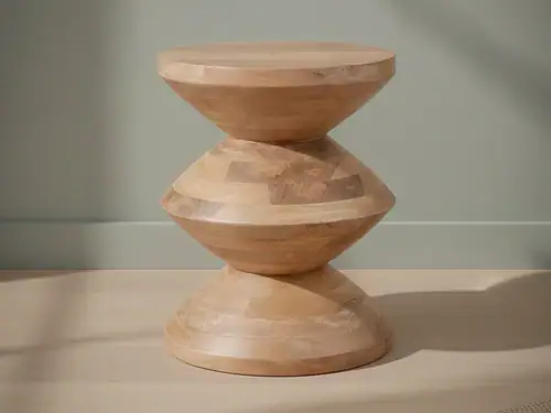 Bijzettafel Gunia Mangohout Ø35 cm