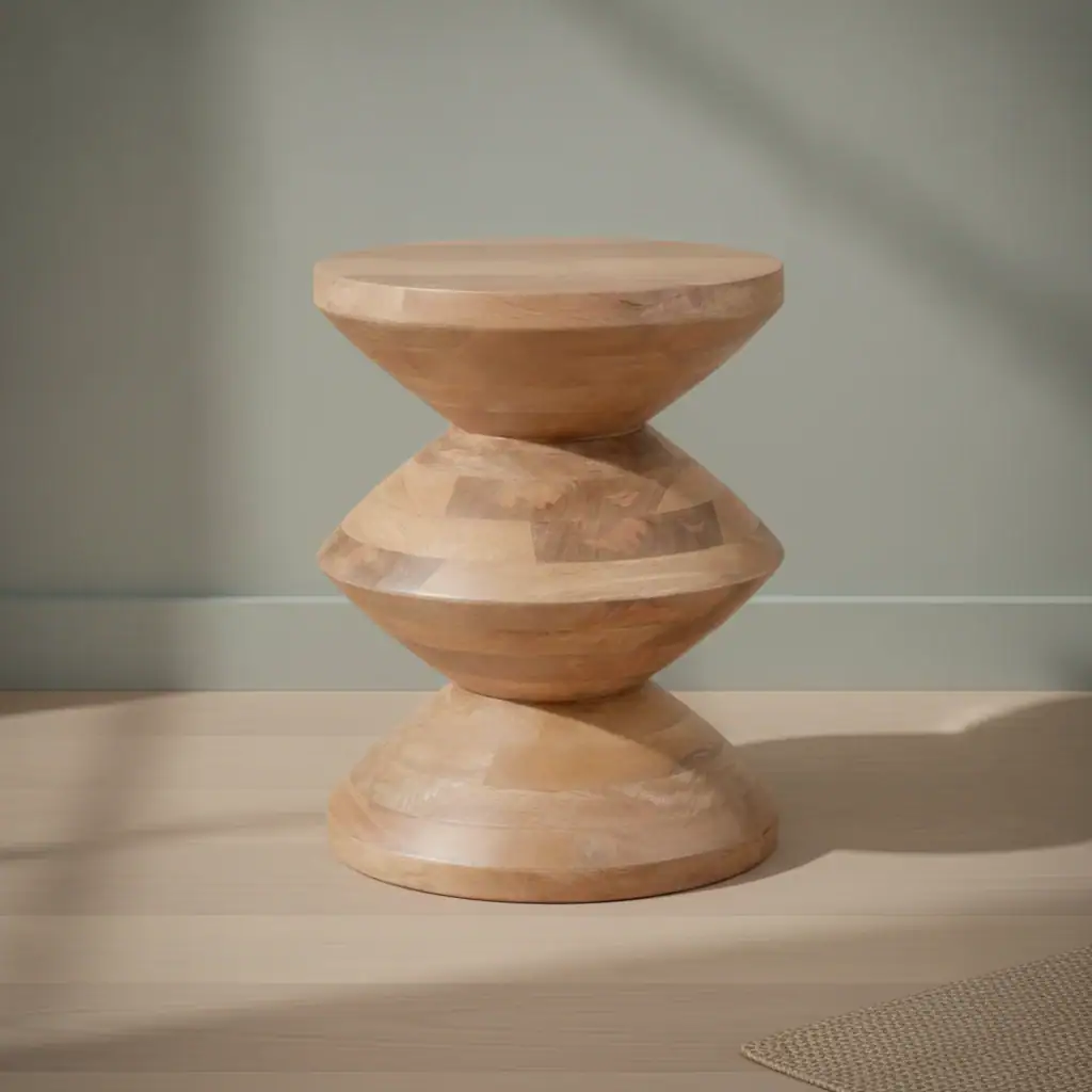 Bijzettafel Gunia Mangohout Ø35 cm