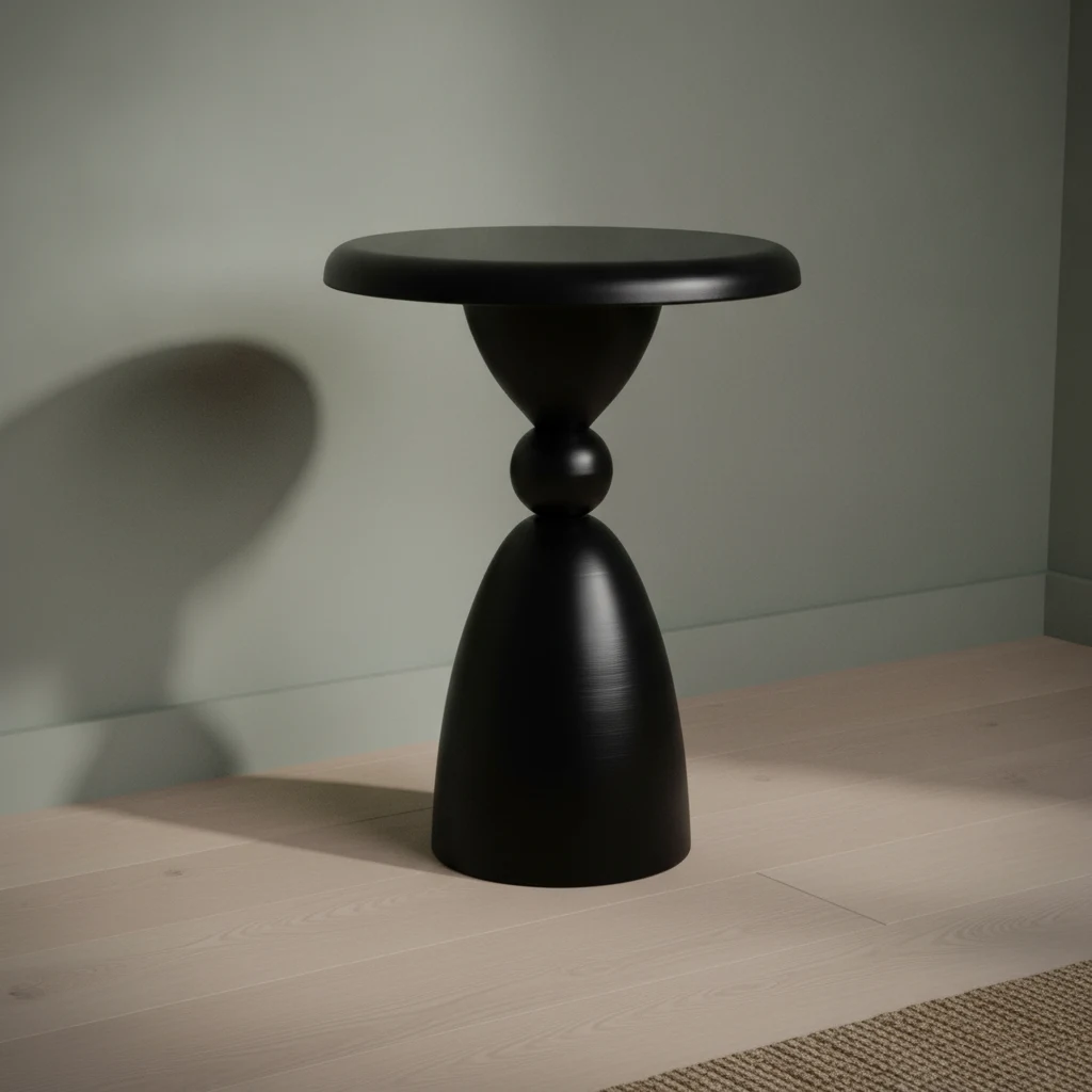 Bijzettafel Gussello Zwart Ø34 cm