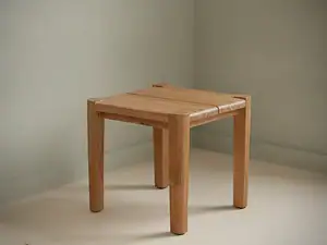 Bijzettafel Jorvarsaro 40 x 35 cm vierkant teakhout