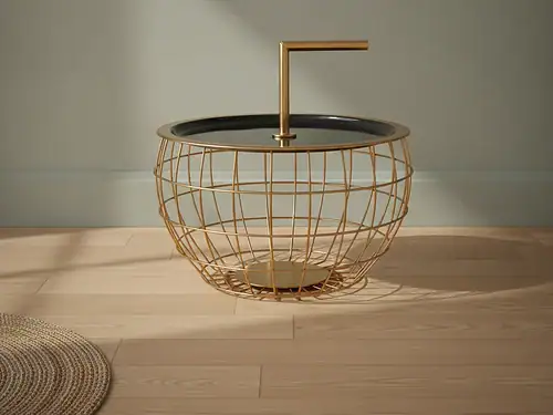 Bijzettafel Mervonluna zwart 13 cm rond ijzer