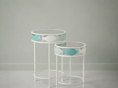 Bijzettafel Mievo Metaal 38 cm - Set van 2
