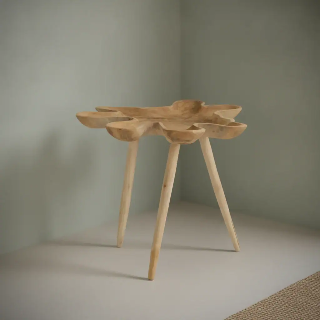Bijzettafel Morvanverde 60 x 60 cm teakhout