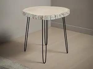 Bijzettafel Olivarvesta grijs 59 cm ijzer