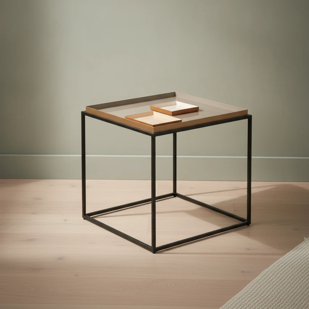 Bijzettafel Orvedora crème rond