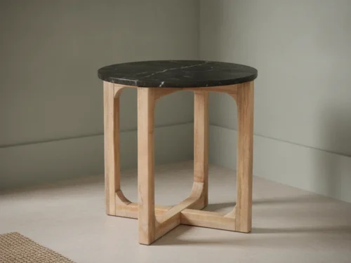 Bijzettafel Paalvek Marmer 50 cm