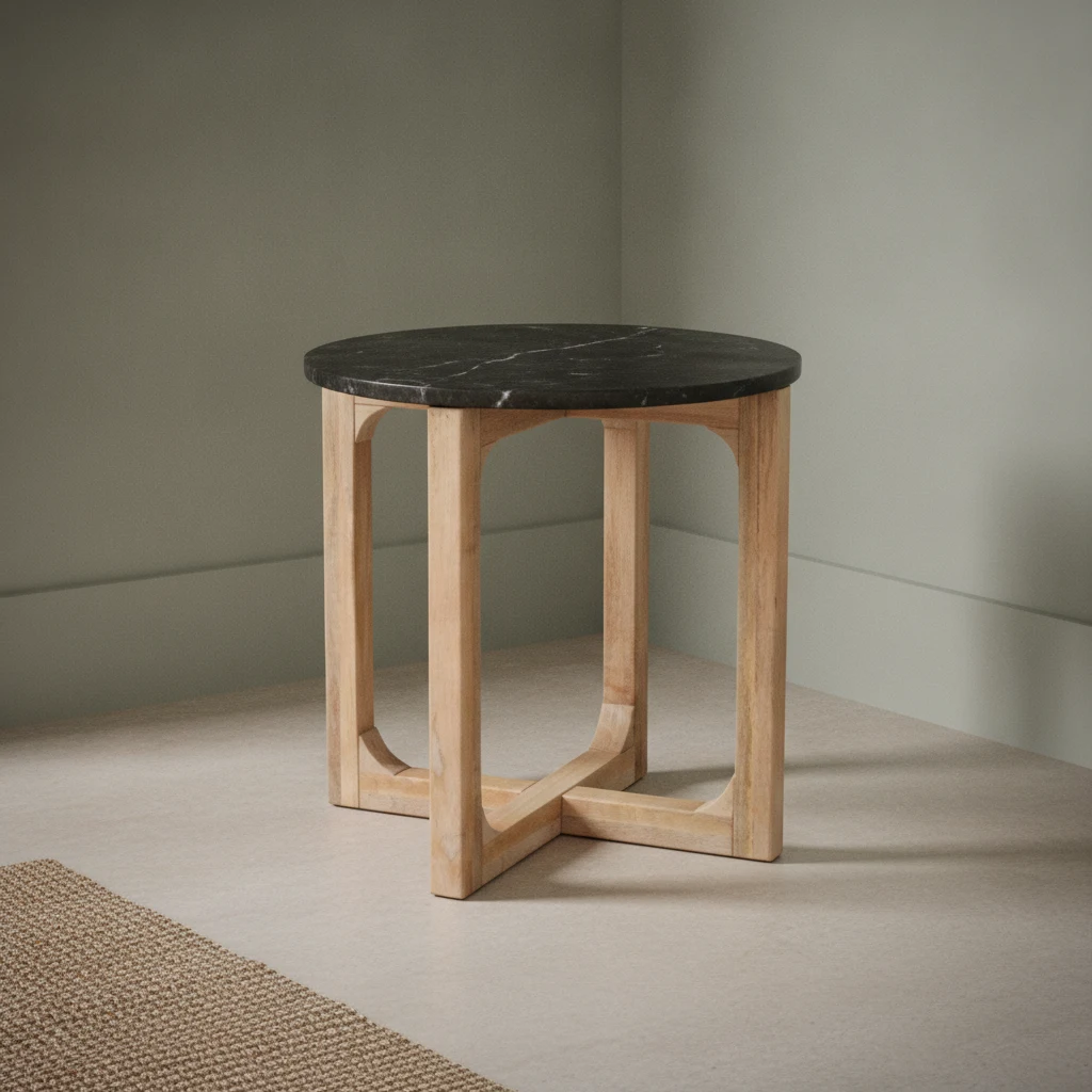 Bijzettafel Paalvek Marmer 50 cm