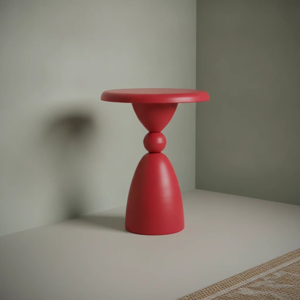 Bijzettafel Paurel Rood Ø34 cm