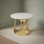 Bijzettafel Pervulvalo goud wit 51 x 38
  cm