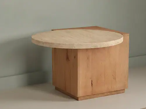 Bijzettafel Sleebano Travertin 60 cm