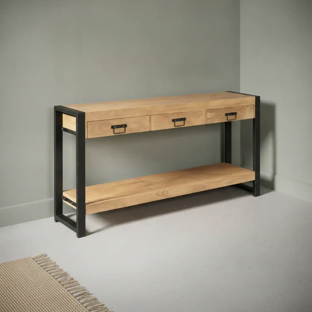 Bijzettafel Sleildund Naturel 150 cm