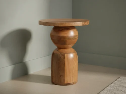Bijzettafel Staunane Mangohout Ø35 cm
