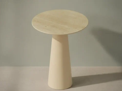 Bijzettafel Talmarbrisa beige 40 x 63 cm  keramiek
