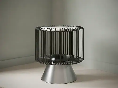 Bijzettafel Talmirverde zilver zwart 40 cm rond