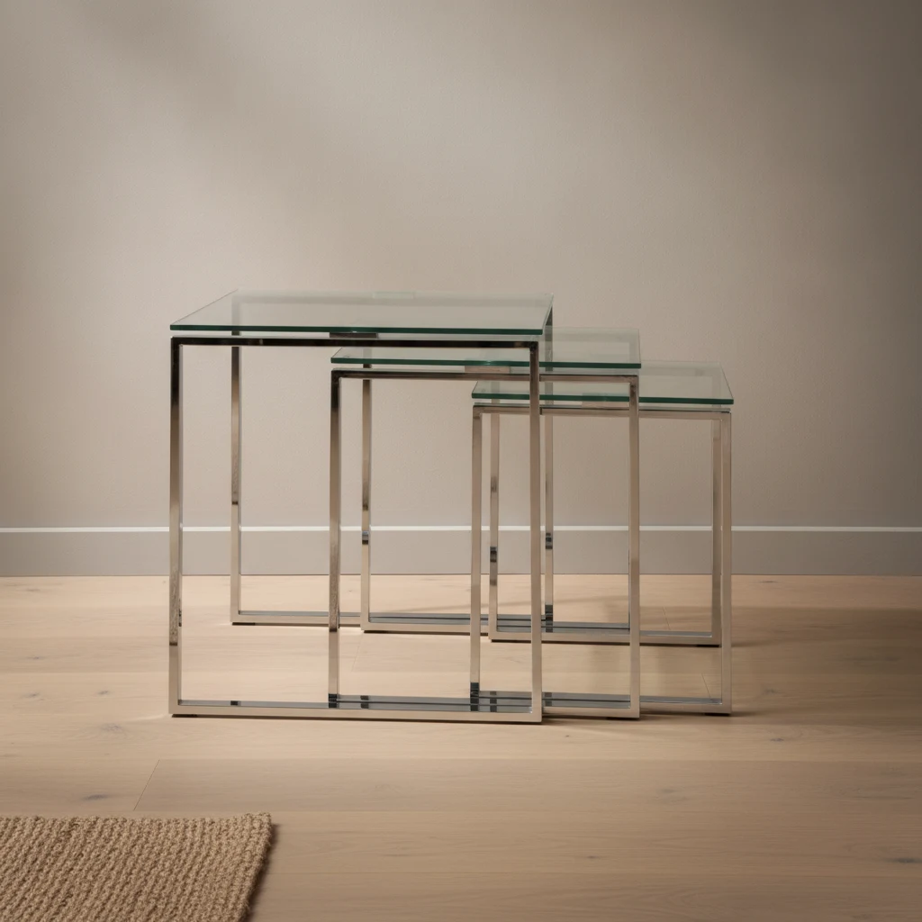 Bijzettafel Tiessond Glas 50 cm
