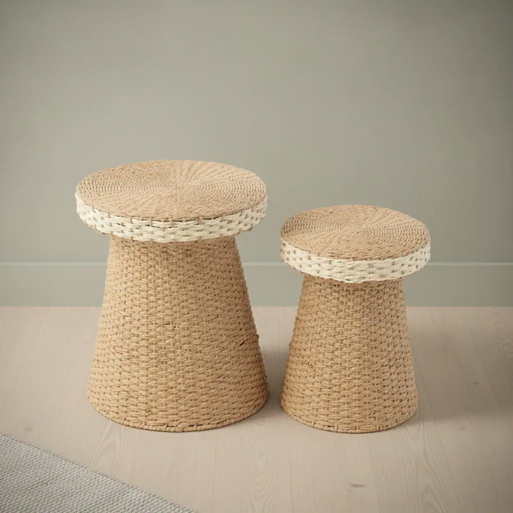 Bijzettafel Tussine Papier 39 cm - Set van 2
